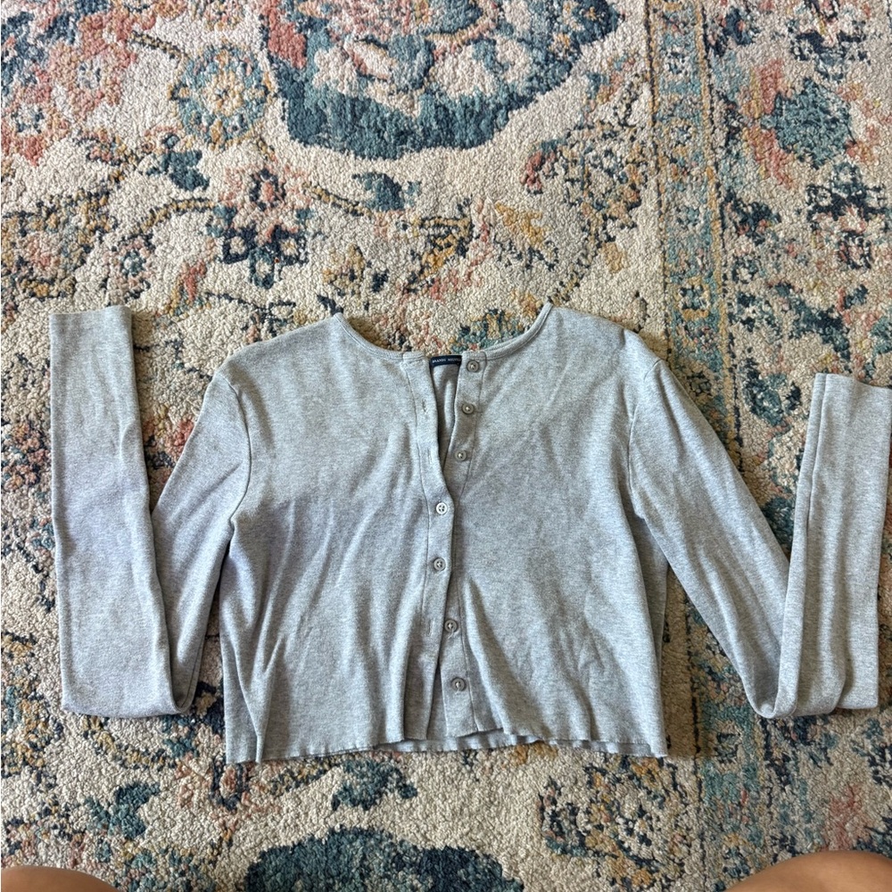 Brandy Melville Light Gray Knit Top